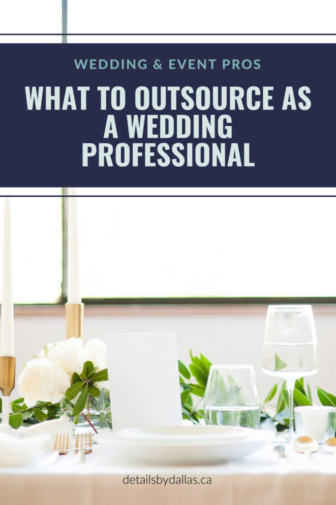 A list of what you can outsource a a wedding profesisonal