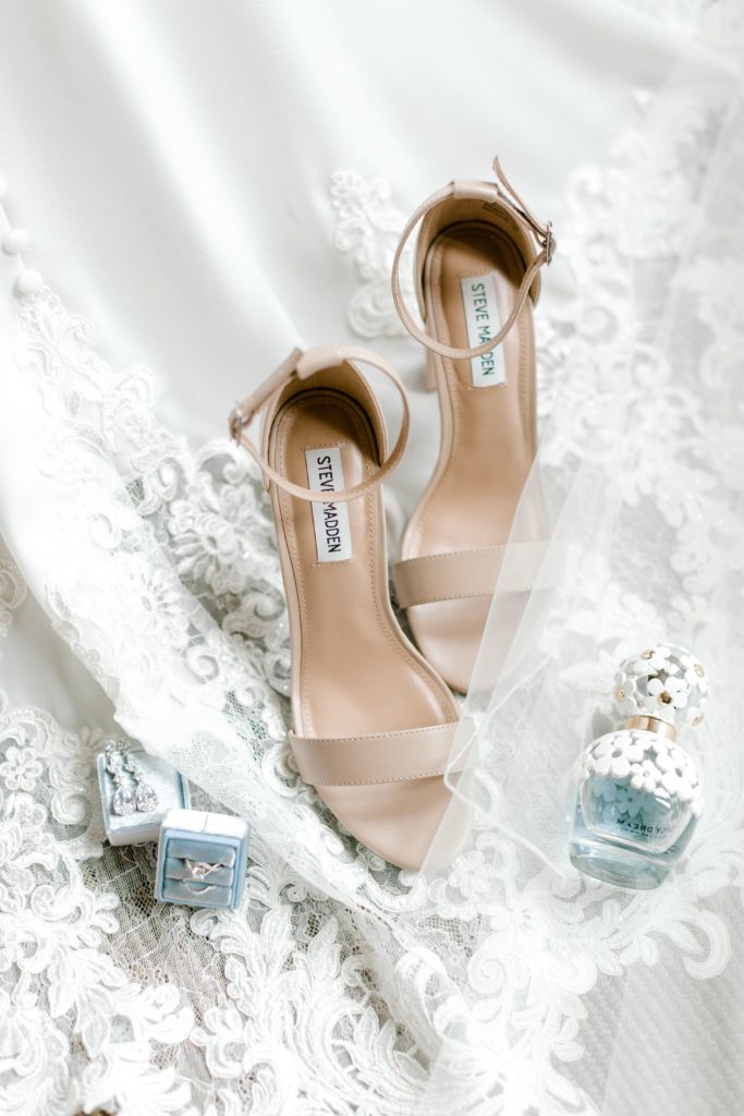 bridal details with Steve Madden shoes