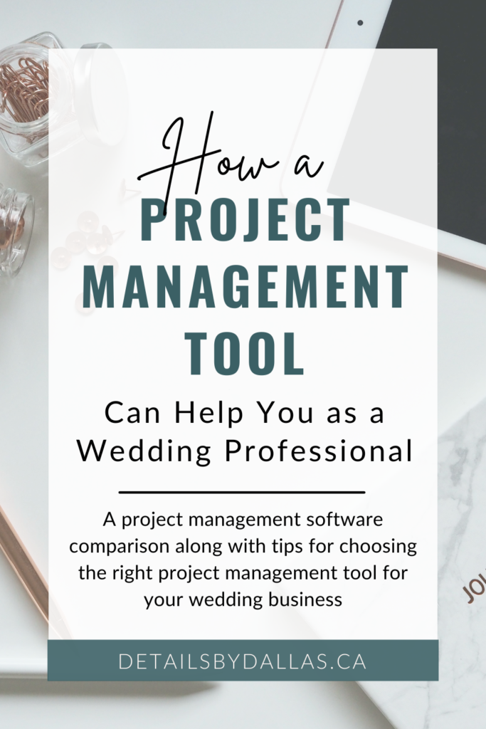 project management tool for wedding professionals
